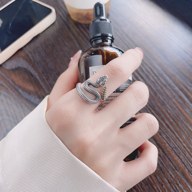 Buddha Stones 925 Sterling Silver Year Of The Snake Calm Balance Adjustable Ring - image 8