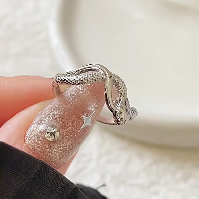 Buddha Stones 925 Sterling Silver Year Of The Snake Calm Ring - image 2