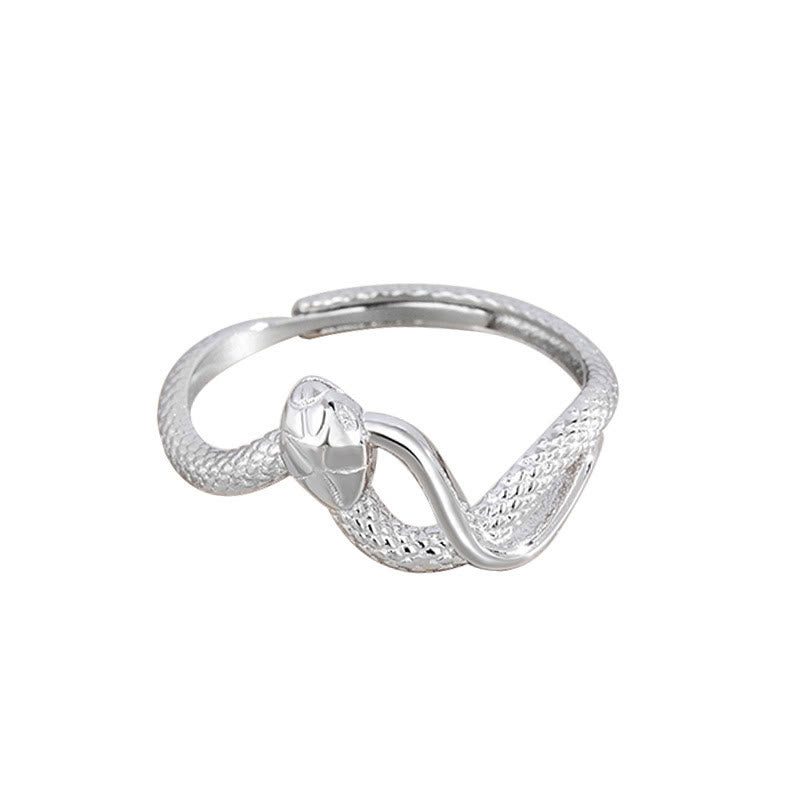 Buddha Stones 925 Sterling Silver Year Of The Snake Calm Ring - image 3