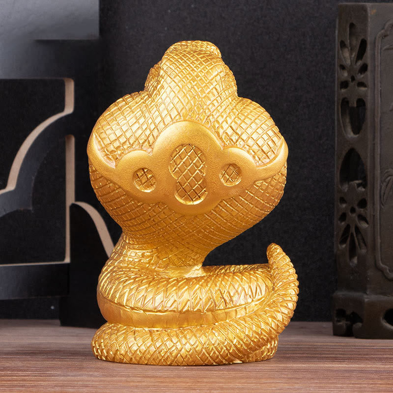 Buddha Stones Year Of The Snake Ingots Copper Coins Ball Wealth Resin Statue Home Decoration - image 9