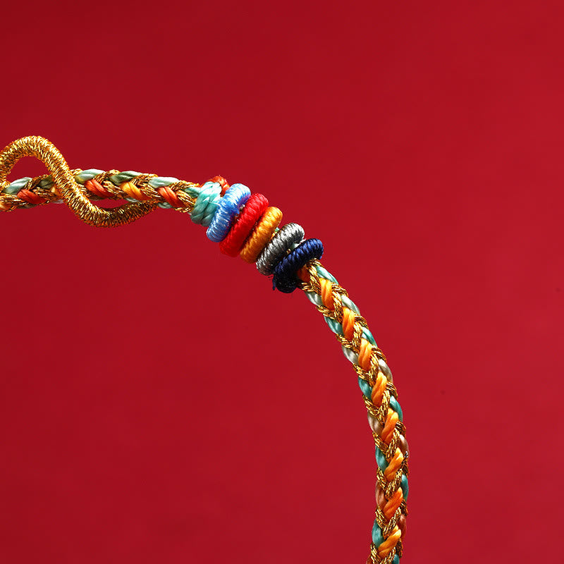 Buddha Stones Yellow String Year Of The Snake Protection Braided Bracelet - image 3
