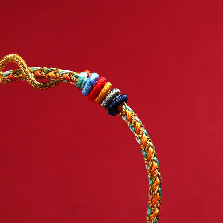 Buddha Stones Yellow String Year Of The Snake Protection Braided Bracelet - image 3