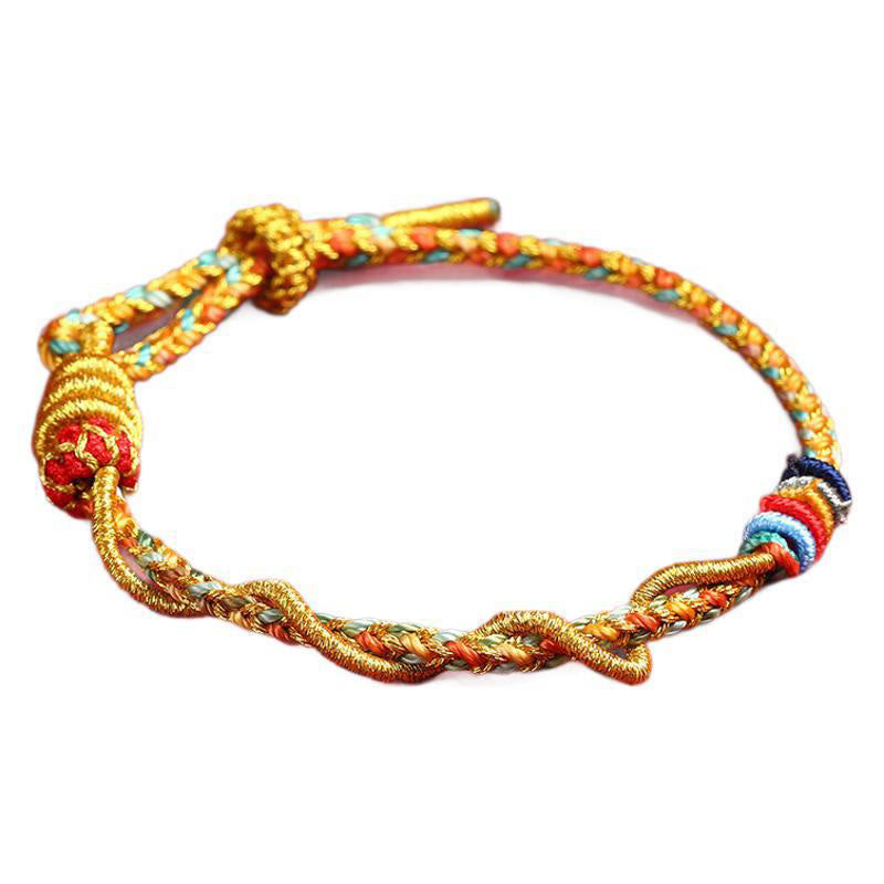 Buddha Stones Yellow String Year Of The Snake Protection Braided Bracelet - image 4