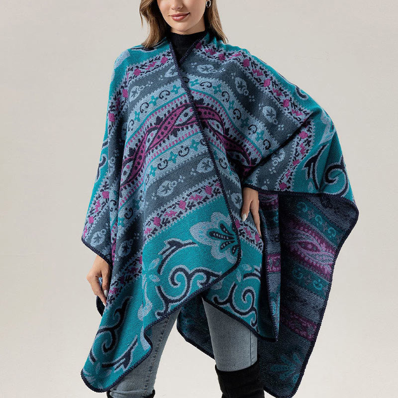 Buddha Stones Tibetan Geometric Horizontal Stripe Flowers Pattern Shawl Fall Winter Warm Soft Scarf Wrap - image 12