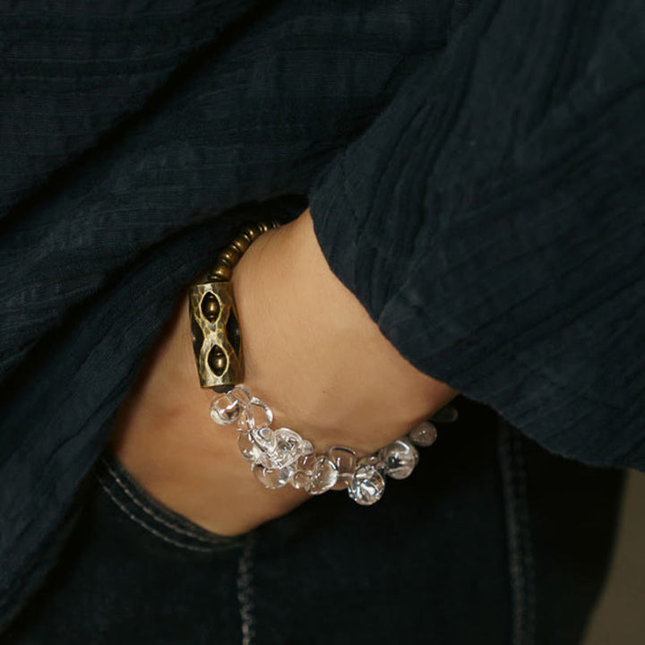 Buddha Stones Irregular White Crystal Copper Clarity Bracelet - image 8