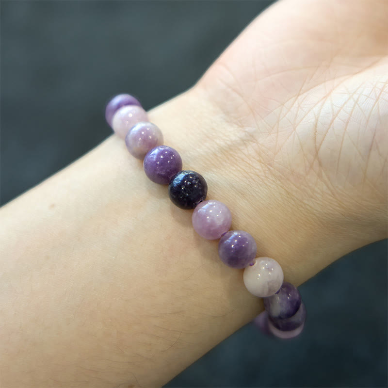 Buddha Stones Purple Mica Stone Positive Bracelet - image 3