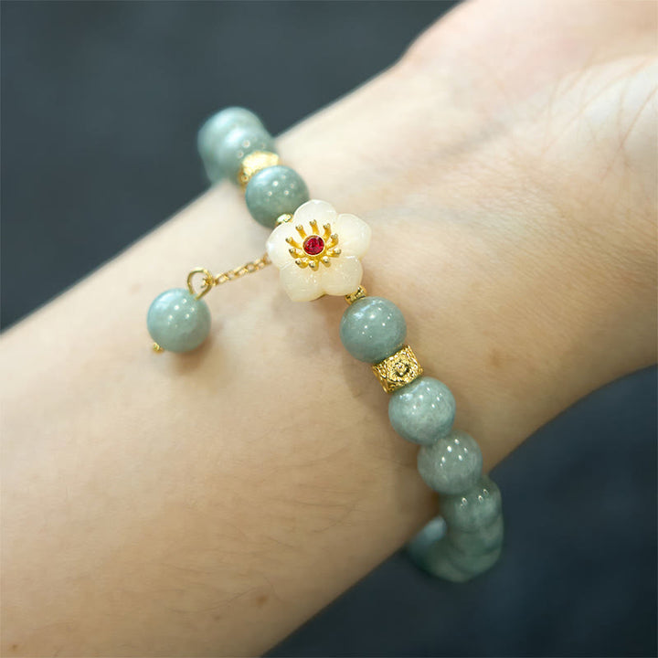 Buddha Stones Jade Abundance Flower Bracelet - image 3