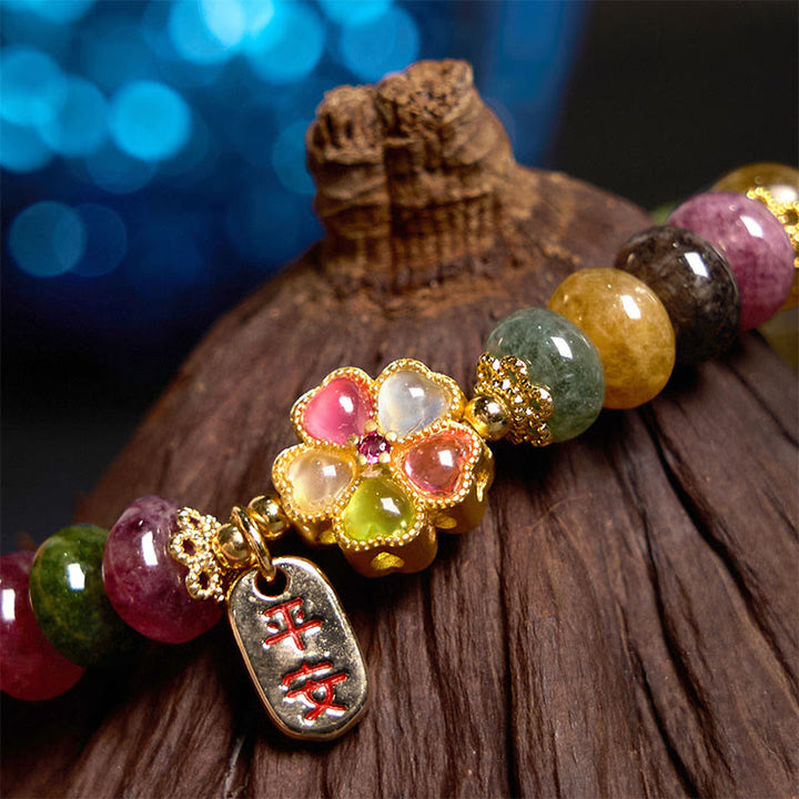 Buddha Stones Tourmaline Jade Safe And Well Love Bracelet - image 4