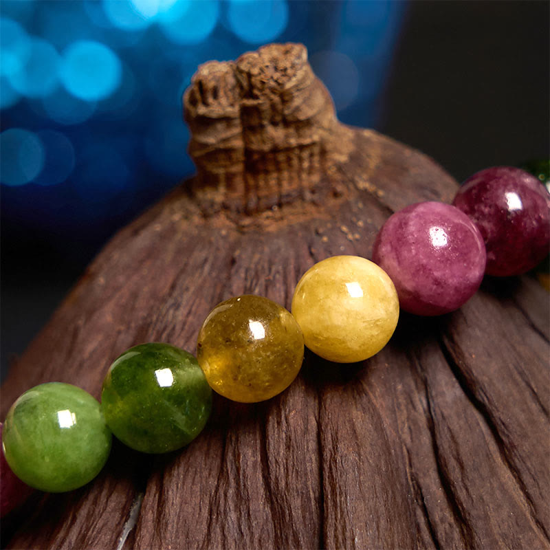 Buddha Stones Tourmaline Wisdom Flower Bracelet - image 3