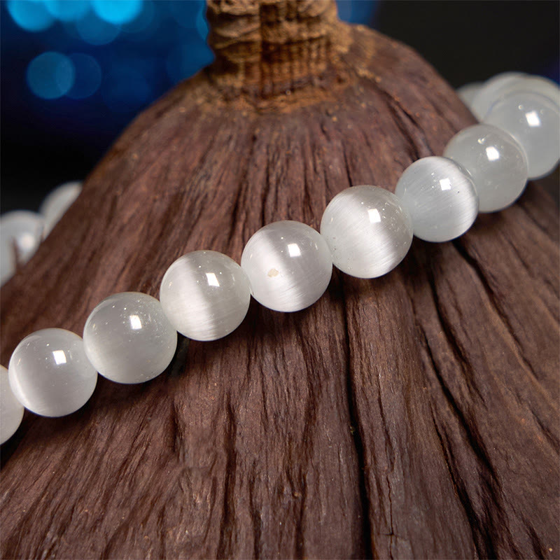 Buddha Stones Cat's Eye Chrysoberyl Flower Love Bracelet - image 5