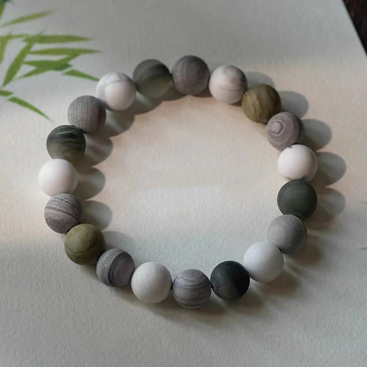 Buddha Stones White Turquoise Picasso Jasper Green Calcite Blessing Bracelet - image 4