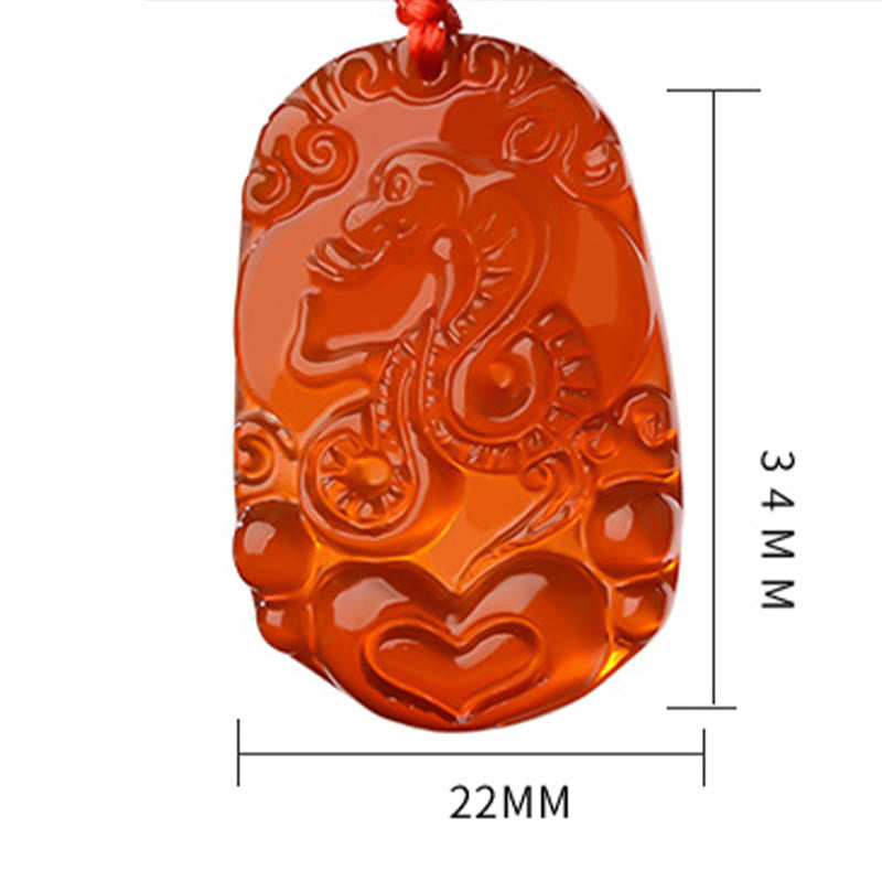 Buddha Stones Chinese Zodiac Red Agate Luck Necklace Pendant - image 6