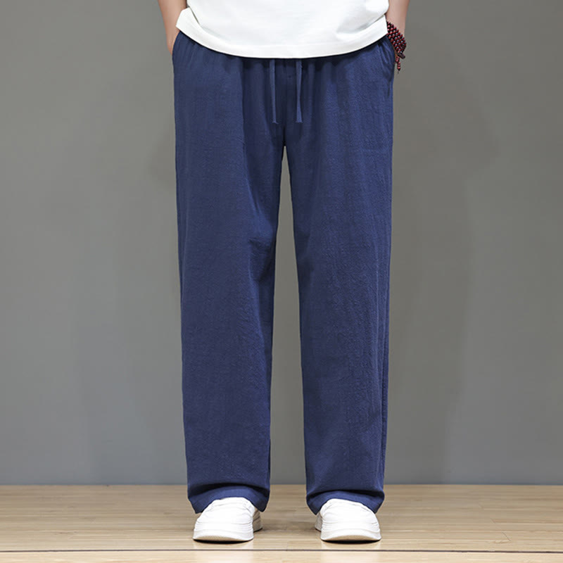 Buddha Stones Summer Men's Straight Leg Pants With Pockets - image 1