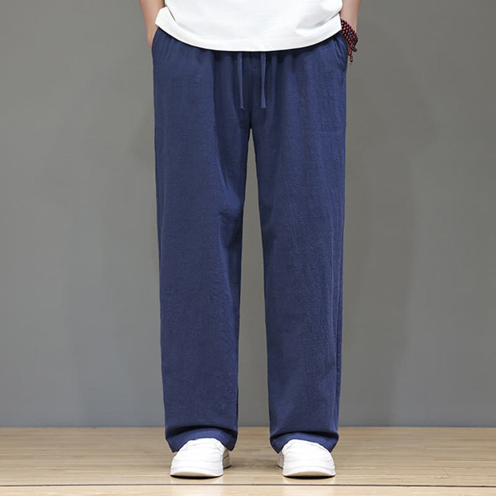Buddha Stones Summer Men's Straight Leg Pants With Pockets - image 1
