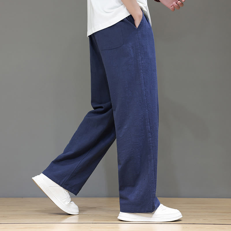 Buddha Stones Summer Men's Straight Leg Pants With Pockets - image 3
