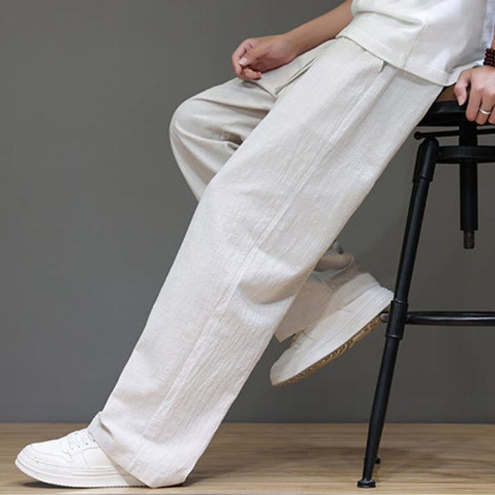 Buddha Stones Summer Men's Straight Leg Pants With Pockets - image 17