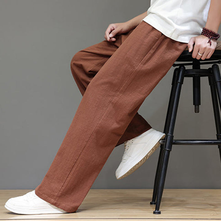 Buddha Stones Summer Men's Straight Leg Pants With Pockets - image 45
