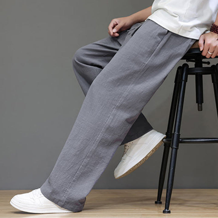 Buddha Stones Summer Men's Straight Leg Pants With Pockets - image 25