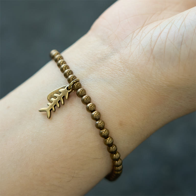 Buddha Stones Copper Fish Bone Healing Bracelet - image 7
