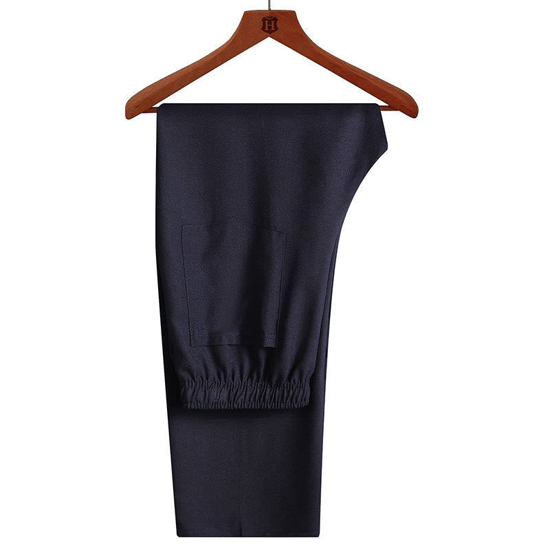 Buddha Stones 2Pcs Tang Suit Plain Color Frog-Button Men's Long Sleeve Shirt Pants Set - image 2