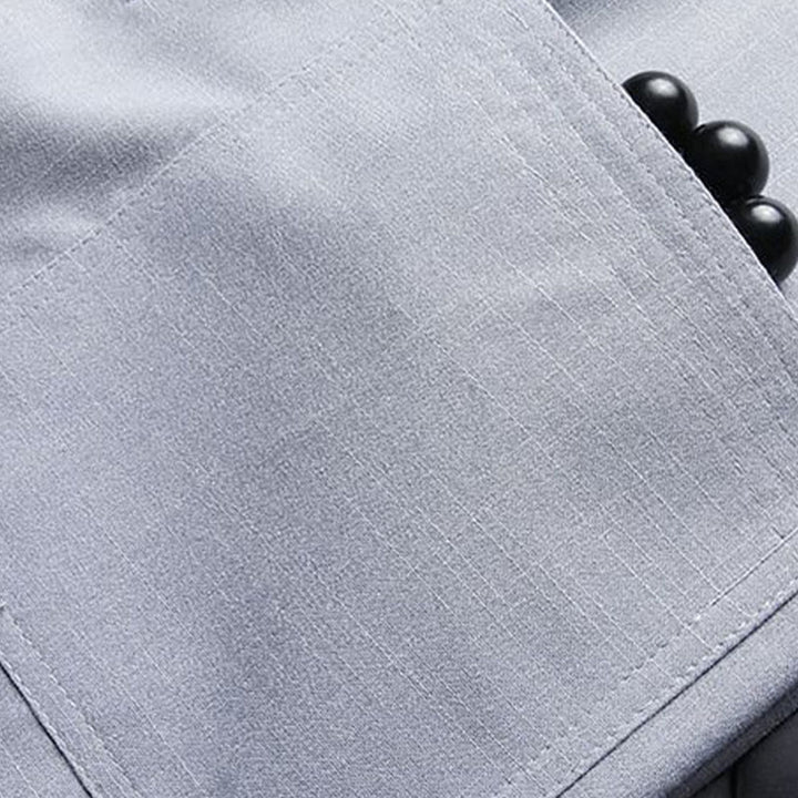 Buddha Stones 2Pcs Tang Suit Plain Color Frog-Button Men's Long Sleeve Shirt Pants Set - image 12