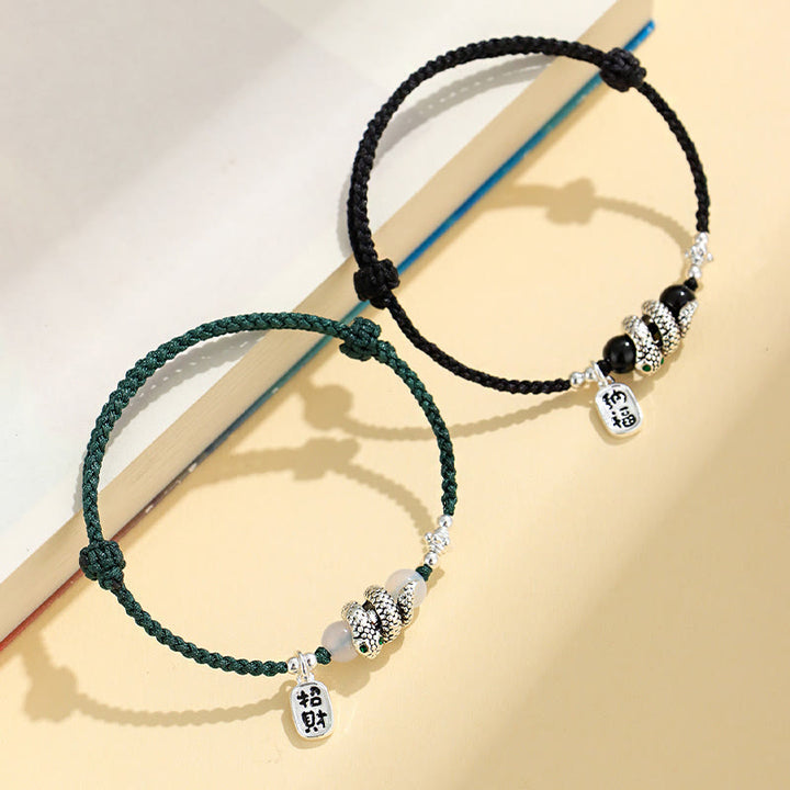 Buddha Stones Fu Character Agate Year Of The Snake Lucky Fortune Charm String Luck Bracelet - image 12