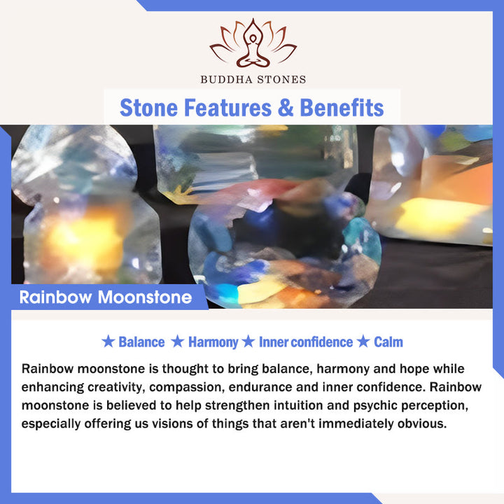 Buddha Stones Rainbow Moonstone Harmony Bracelet - image 7
