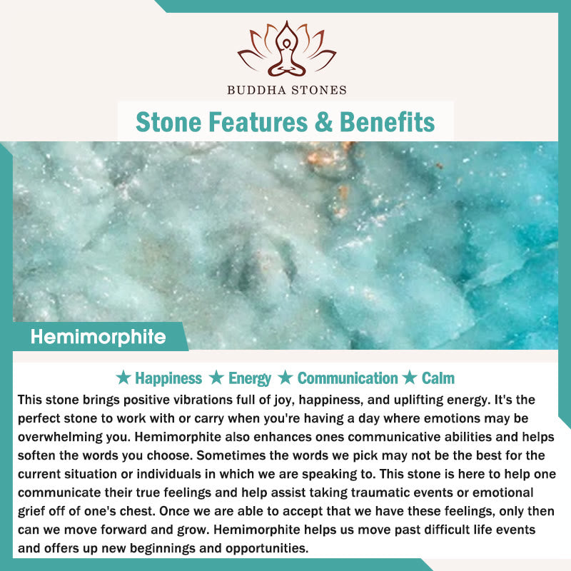 Buddha Stone Hemimorphite Calm Energy Bracelet - image 3