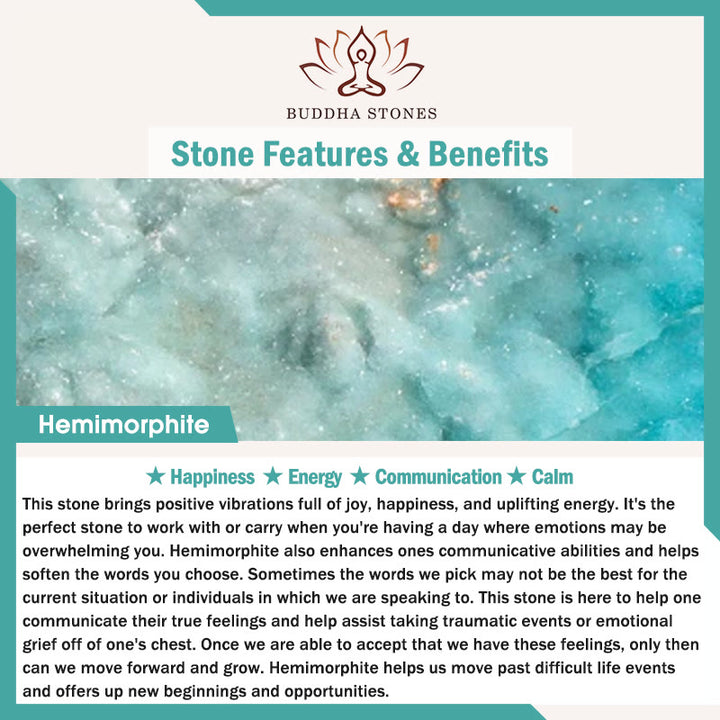 Buddha Stone Hemimorphite Calm Energy Bracelet - image 3