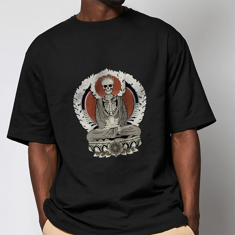 Buddha Stones Skeleton Pattern Tee T-shirt - image 1