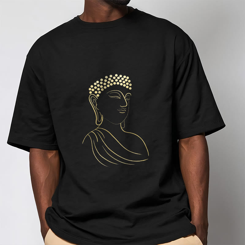 Buddha Stones Meditating Buddha Pattern Tee T-shirt - image 1