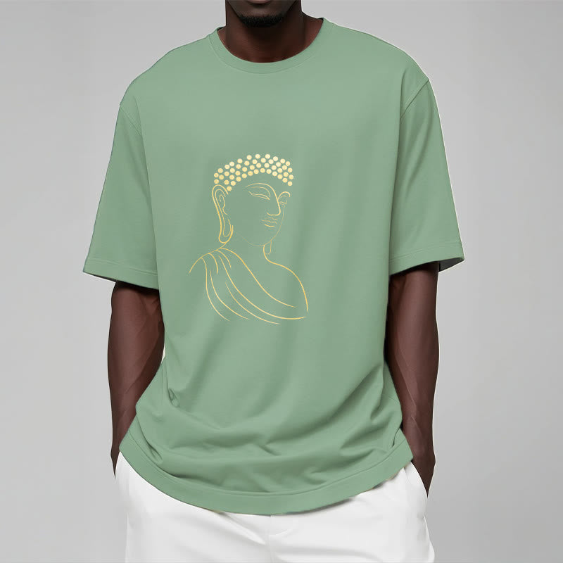 Buddha Stones Meditating Buddha Pattern Tee T-shirt - image 15