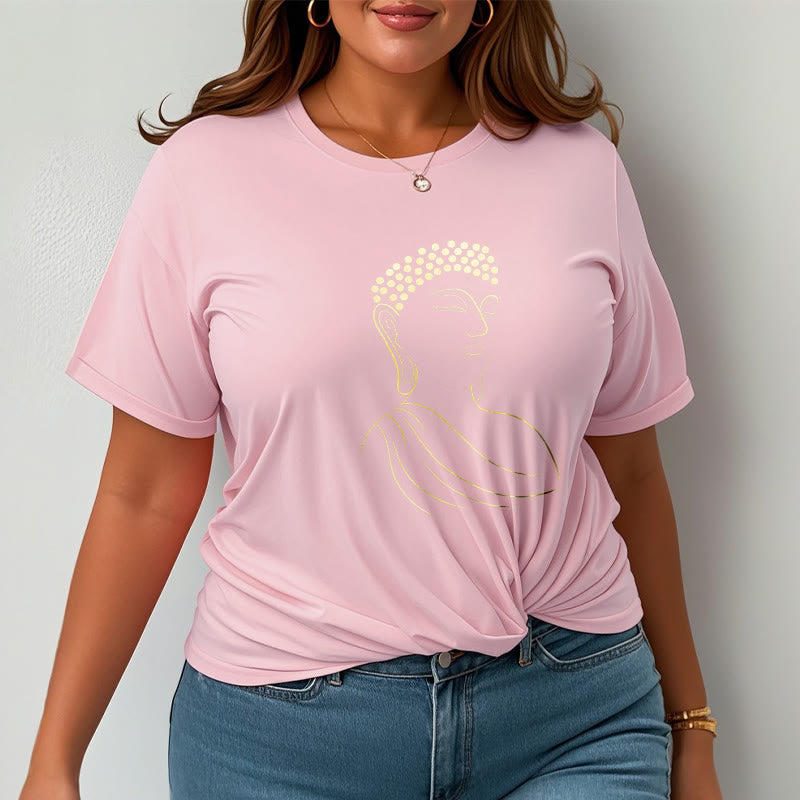 Buddha Stones Meditating Buddha Pattern Tee T-shirt - image 13