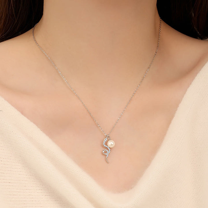 Buddha Stones 925 Sterling Silver Pearl Year Of The Snake Blessing Sincerity Necklace Pendant - image 3