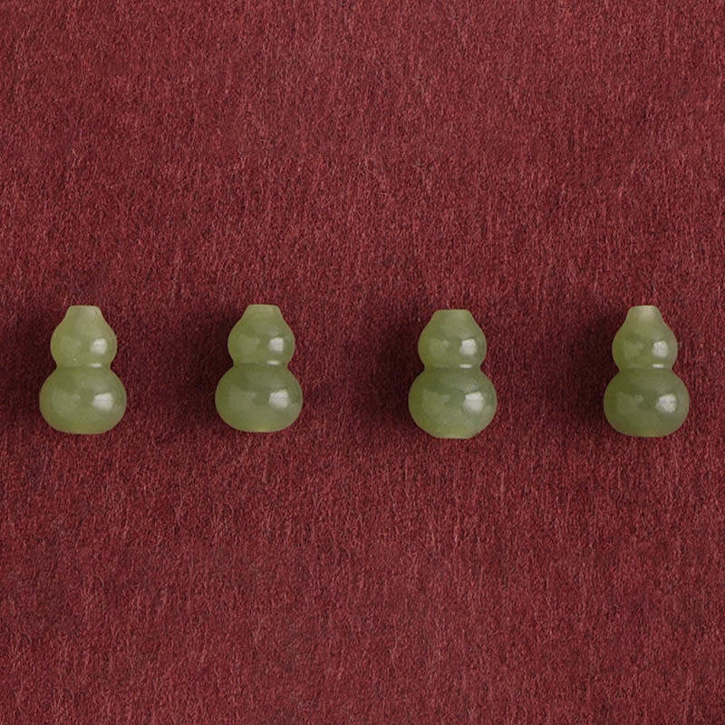 Buddha Stones Natural Hetian Jade Gourd Protection Luck Braided Bracelet Anklet - image 3