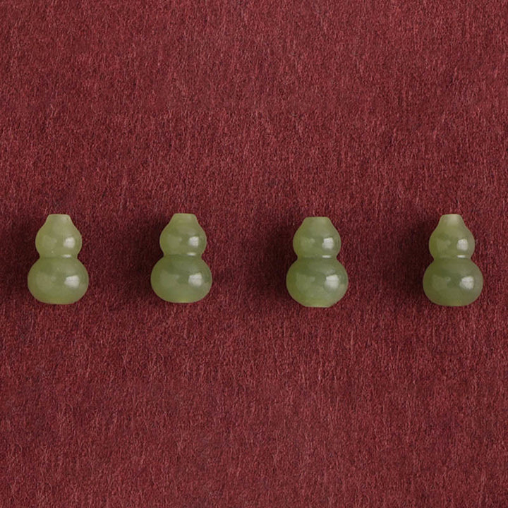 Buddha Stones Natural Hetian Jade Gourd Protection Luck Braided Bracelet Anklet - image 3