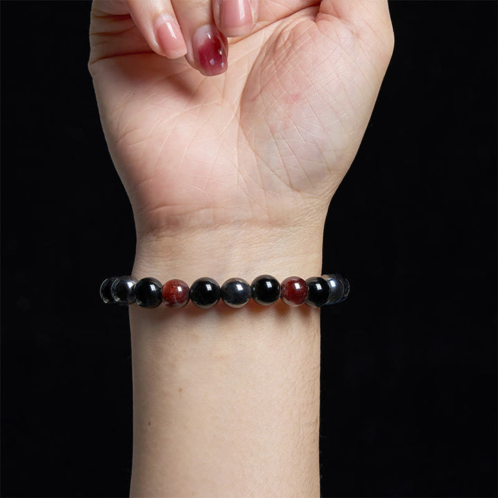 Buddha Stones Natural Tiger's Eye Obsidian Hematite Positive Powerful Bracelet - image 19
