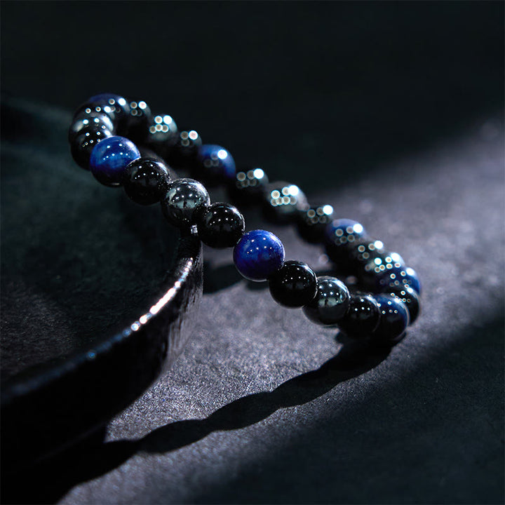 Buddha Stones Natural Tiger's Eye Obsidian Hematite Positive Powerful Bracelet - image 30