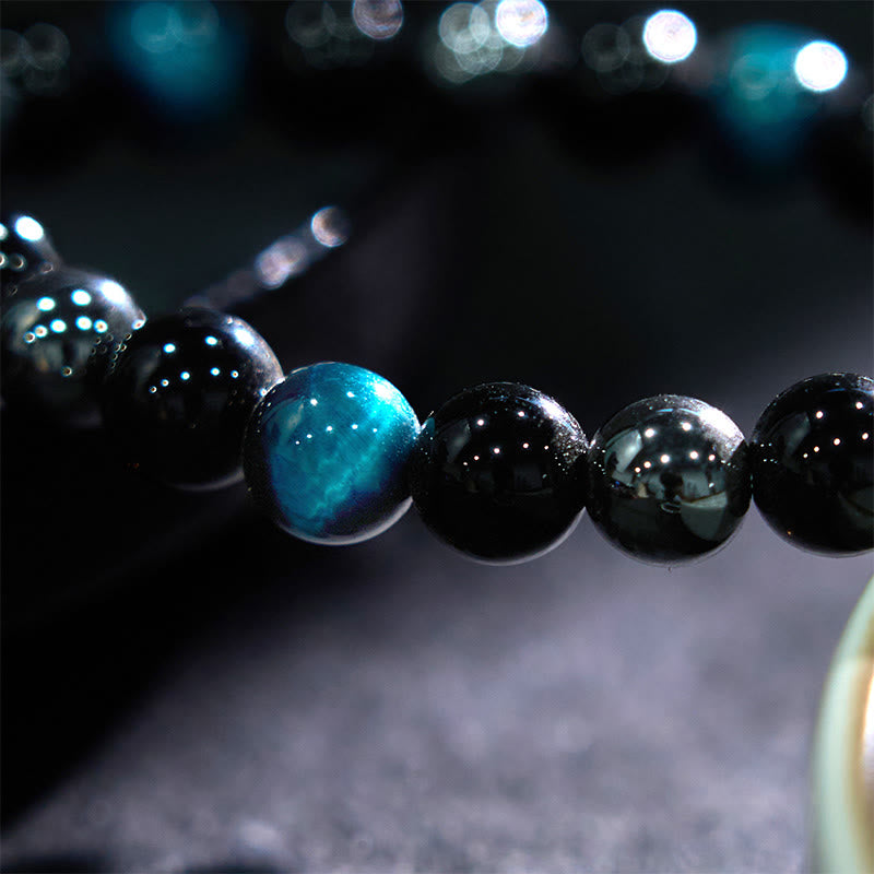 Buddha Stones Natural Tiger's Eye Obsidian Hematite Positive Powerful Bracelet - image 42