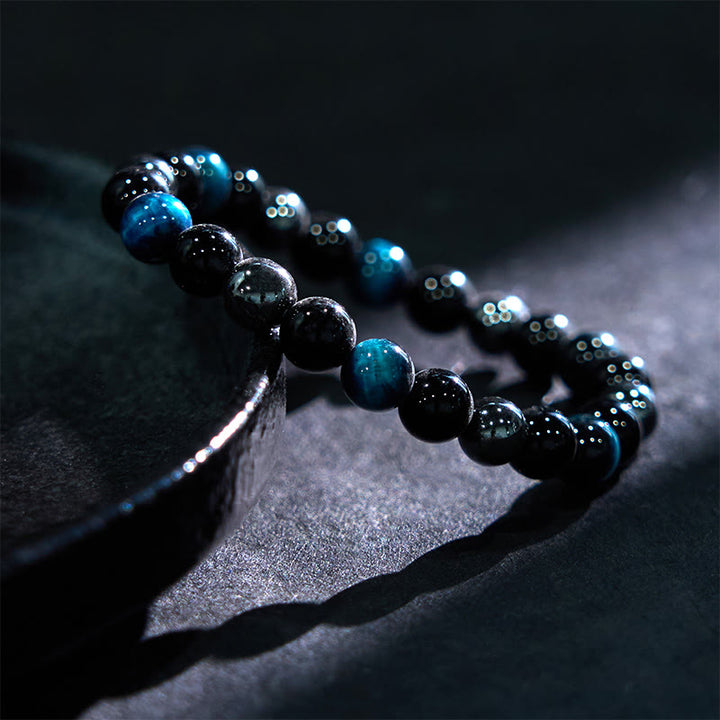 Buddha Stones Natural Tiger's Eye Obsidian Hematite Positive Powerful Bracelet - image 41