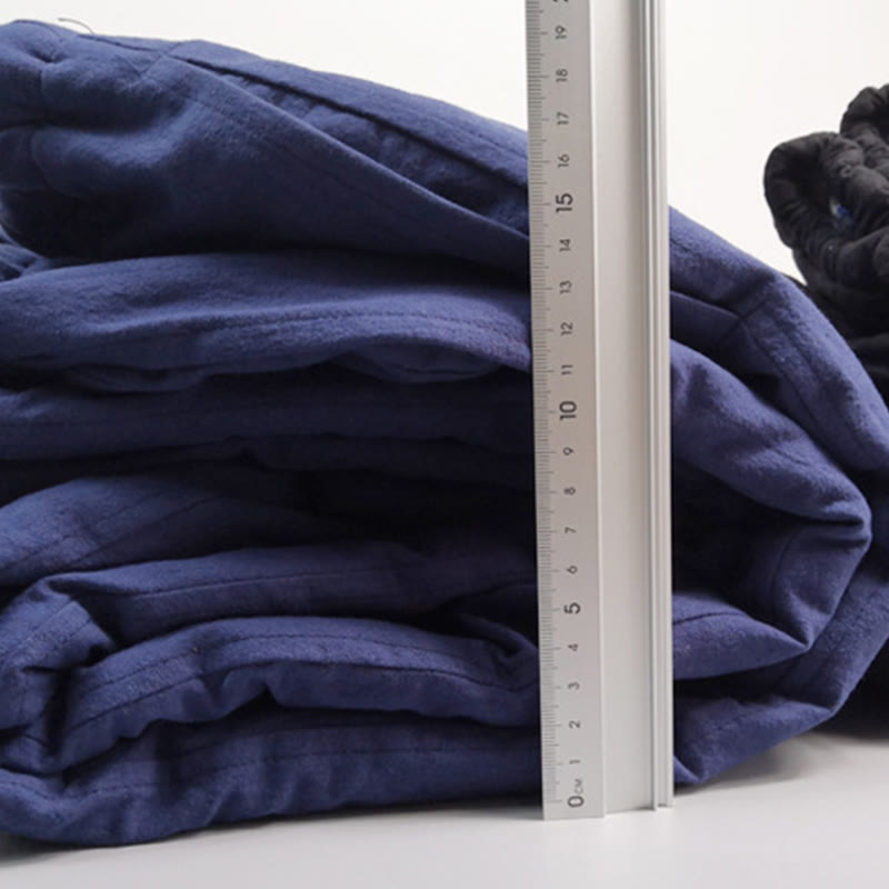 Buddha Stones Winter Solid Men's Drawstring Cotton Fleece Lined Pants With Pockets - image 3