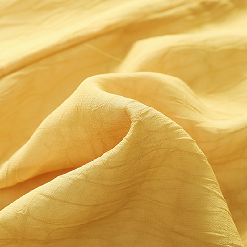 Buddha Stones Women's Flower Embroidery Frog-Button Shirt Dress Wide Leg Pants - image 12