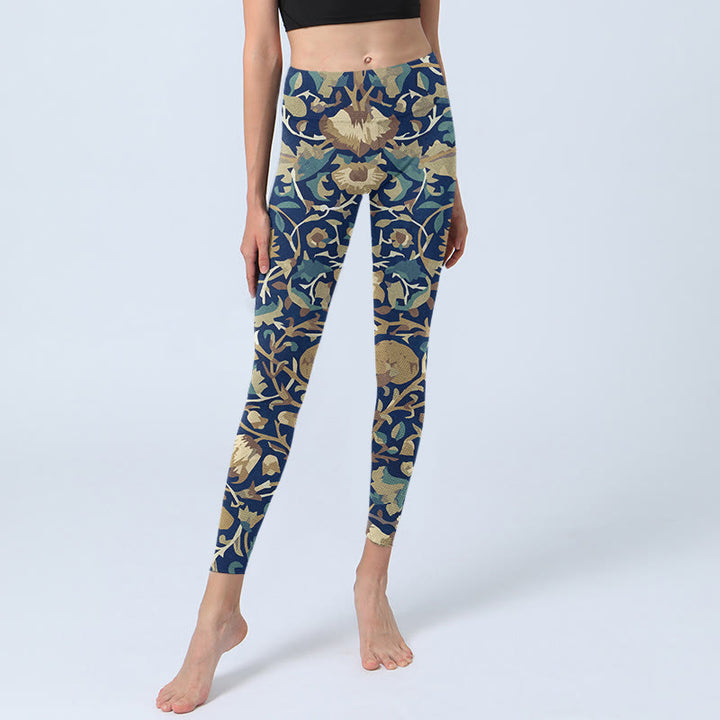 Buddha Stones Interconnected Lotus Flowers Pattern Gym Leggings Women's Yoga Pants - image 5
