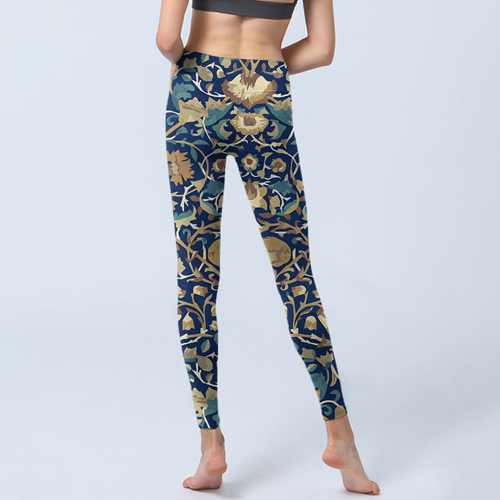 Buddha Stones Interconnected Lotus Flowers Pattern Gym Leggings Women's Yoga Pants - image 6