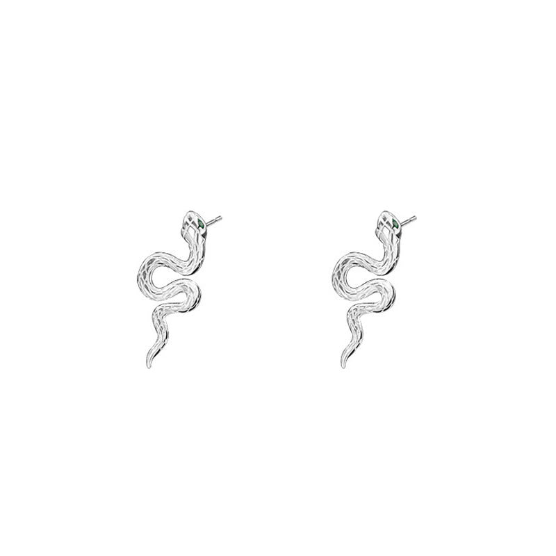 Buddha Stones 925 Sterling Silver Year of the Snake Balance Necklace Pendant Earrings Set - image 8