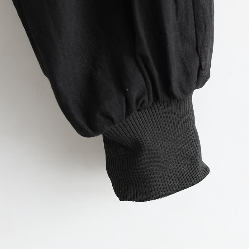 Buddha Stones Solid Color Front Zipper Ramie Linen Men's Pants With Pockets - image 14