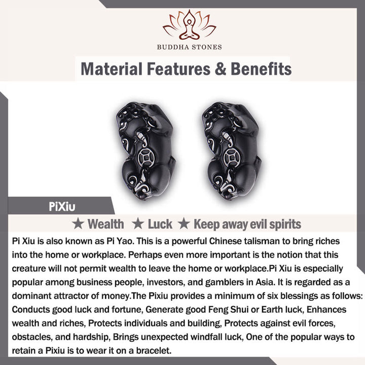 Buddha Stones Pi Xiu Carrying Compass Fu Character Copper Brass Luck Wealth Bracelet Bangle - image 4
