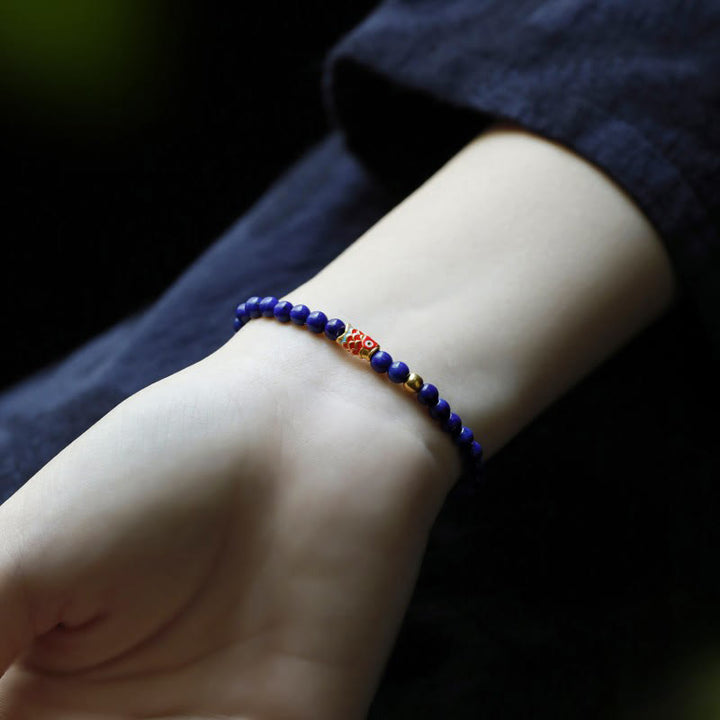 Buddha Stones Lazurite Koi Fish Positive Bracelet - image 4