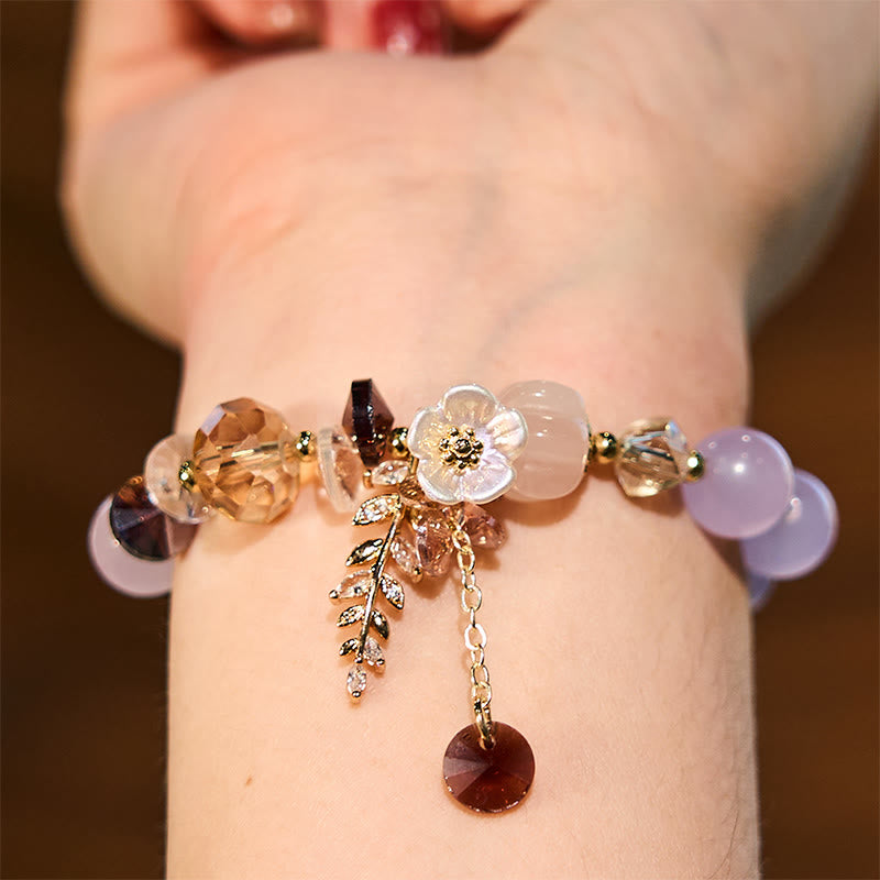 Buddha Stones Blue Crystal Amethyst Sun Stone Green Aventurine Healing Bracelet - image 16