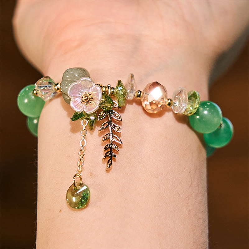 Buddha Stones Blue Crystal Amethyst Sun Stone Green Aventurine Healing Bracelet - image 18